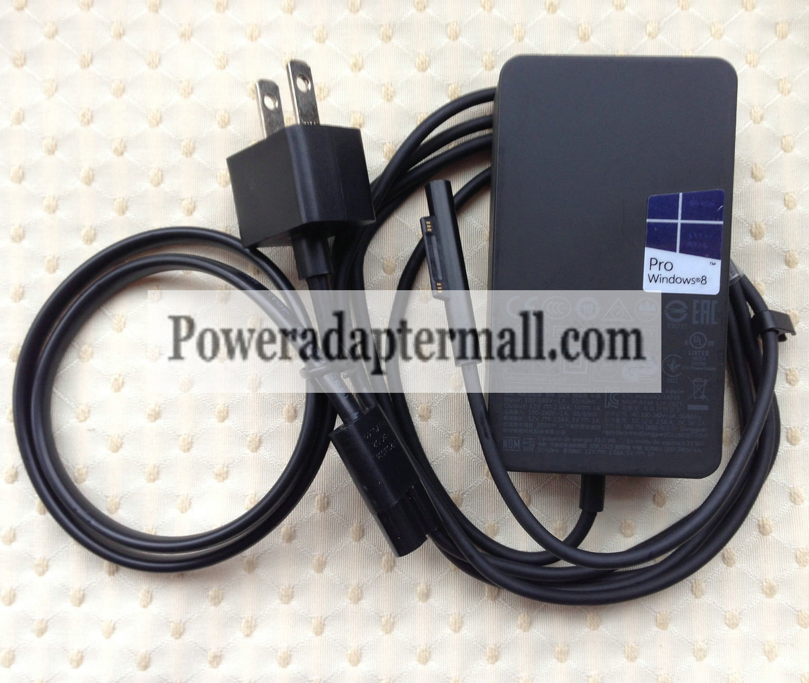 Microsoft 1625 AC Adapter Charger for Surface Pro 3 12V 2.58A - Click Image to Close